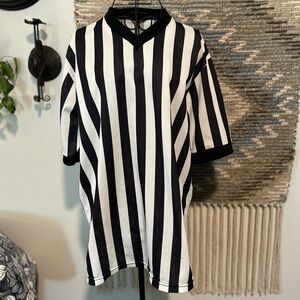 Cliff Keen Athletic Black and White Striped Men's Shirt
